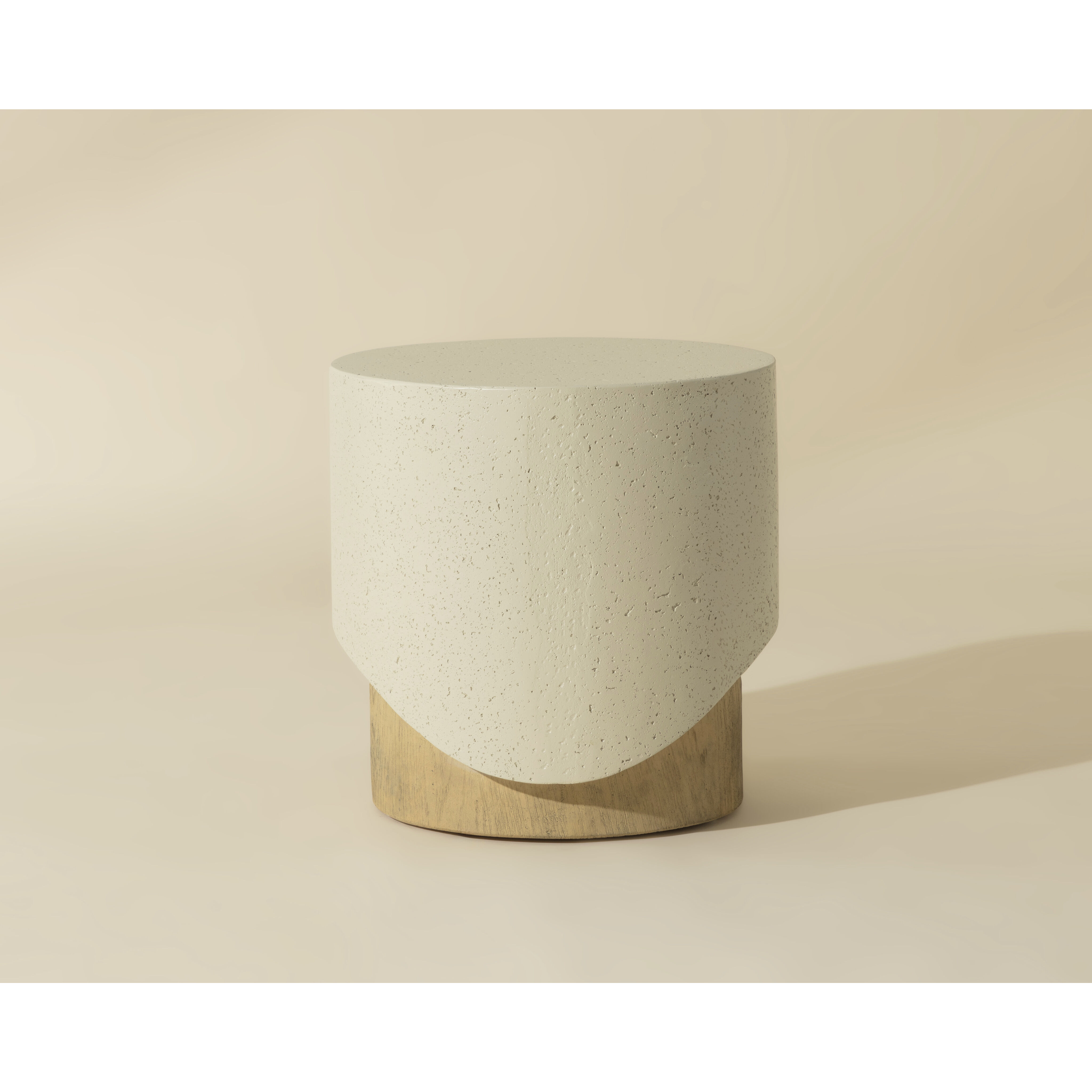 Patras 20 X 19.75 inch Cream / Light Brown Outdoor End Table